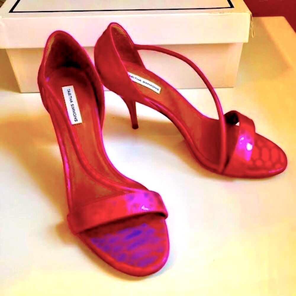 NWT TABITHA SIMMONS Nile Python Strappy Sandal Ho… - image 3